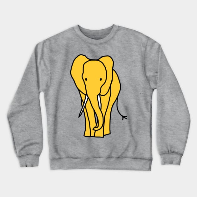 Yellow Elephant Crewneck Sweatshirt by ellenhenryart